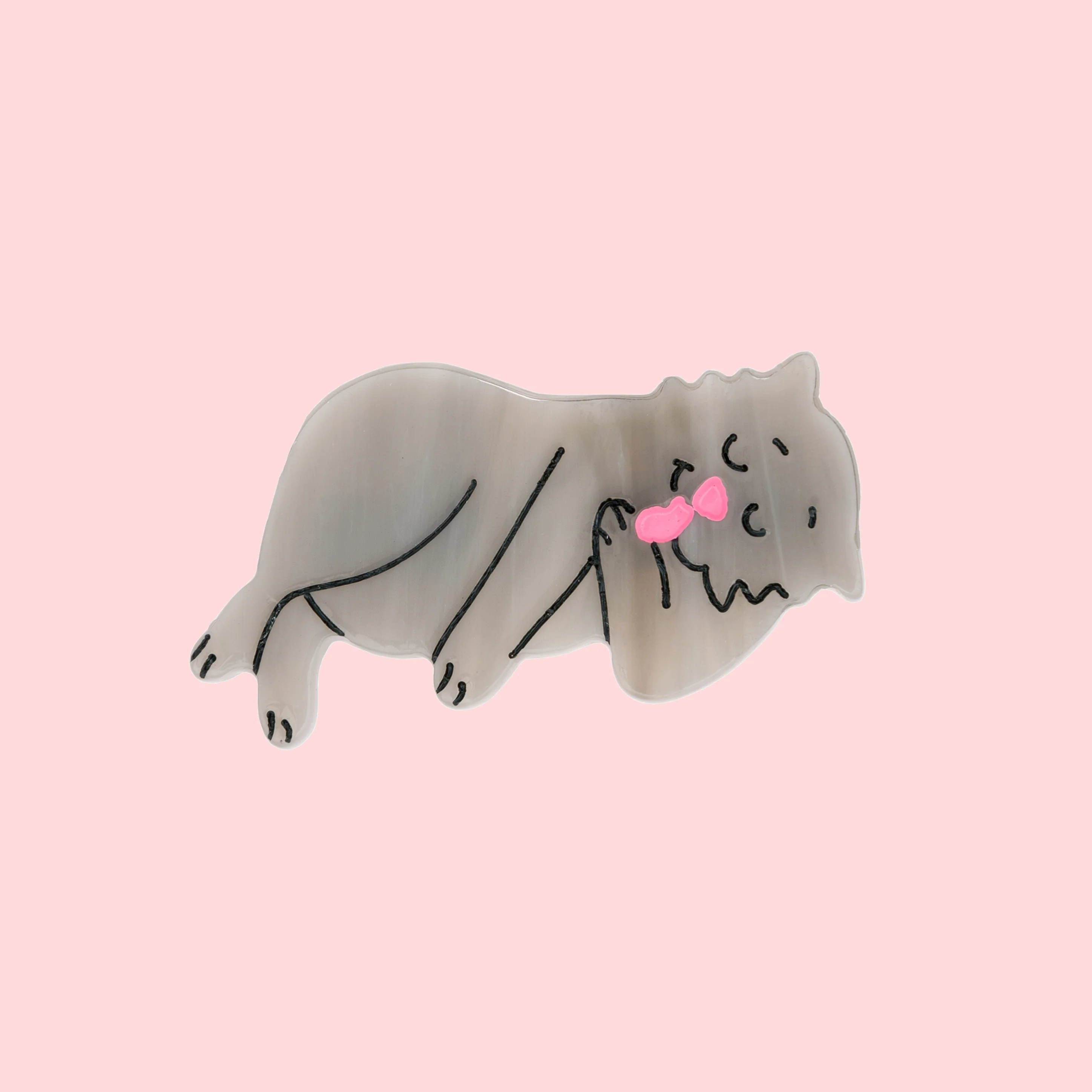 Barrette Chat Gris - Image 3