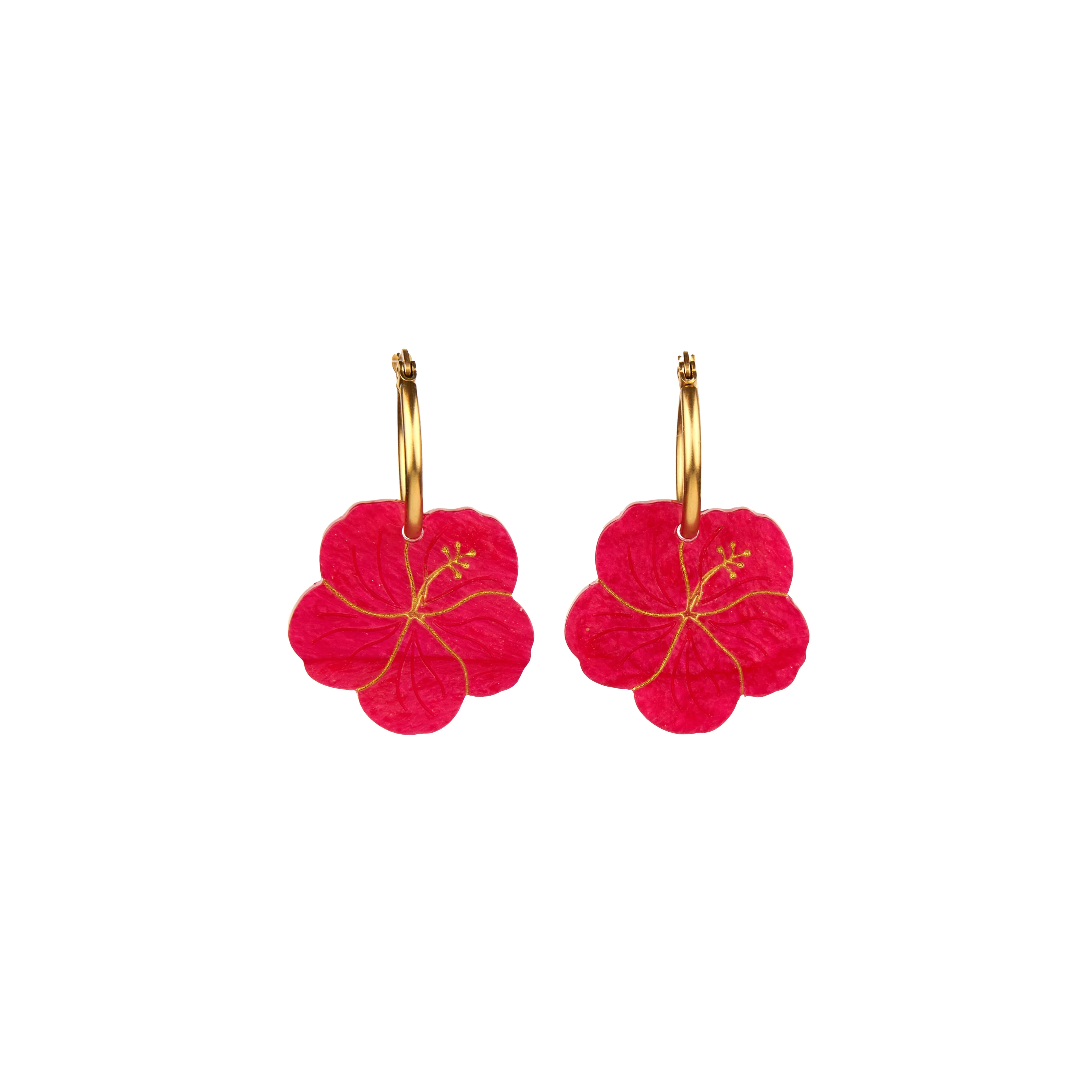 Boucles d'oreilles Hibiscus - Image 9