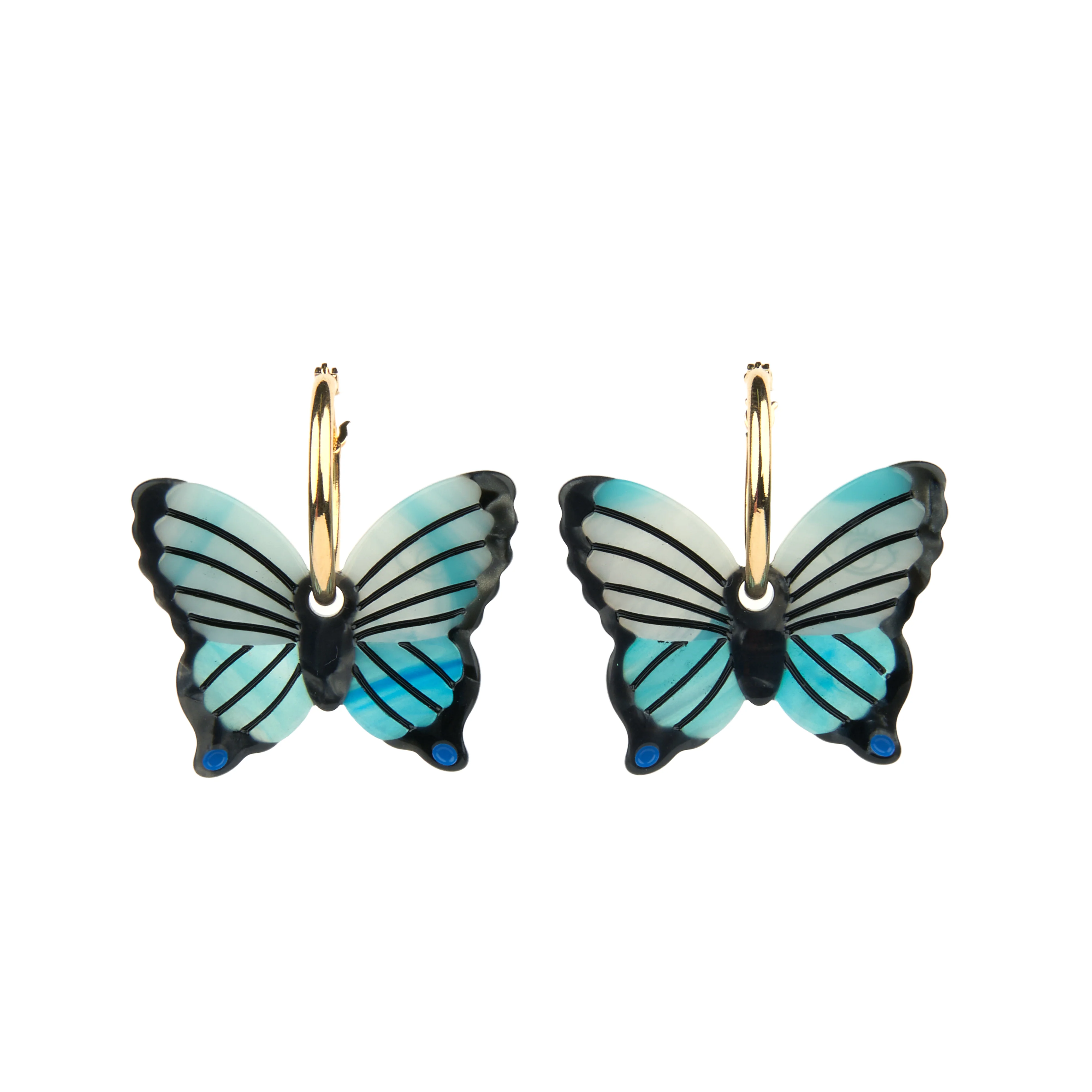 Boucles d'oreilles Papillon Bleu - Image 8