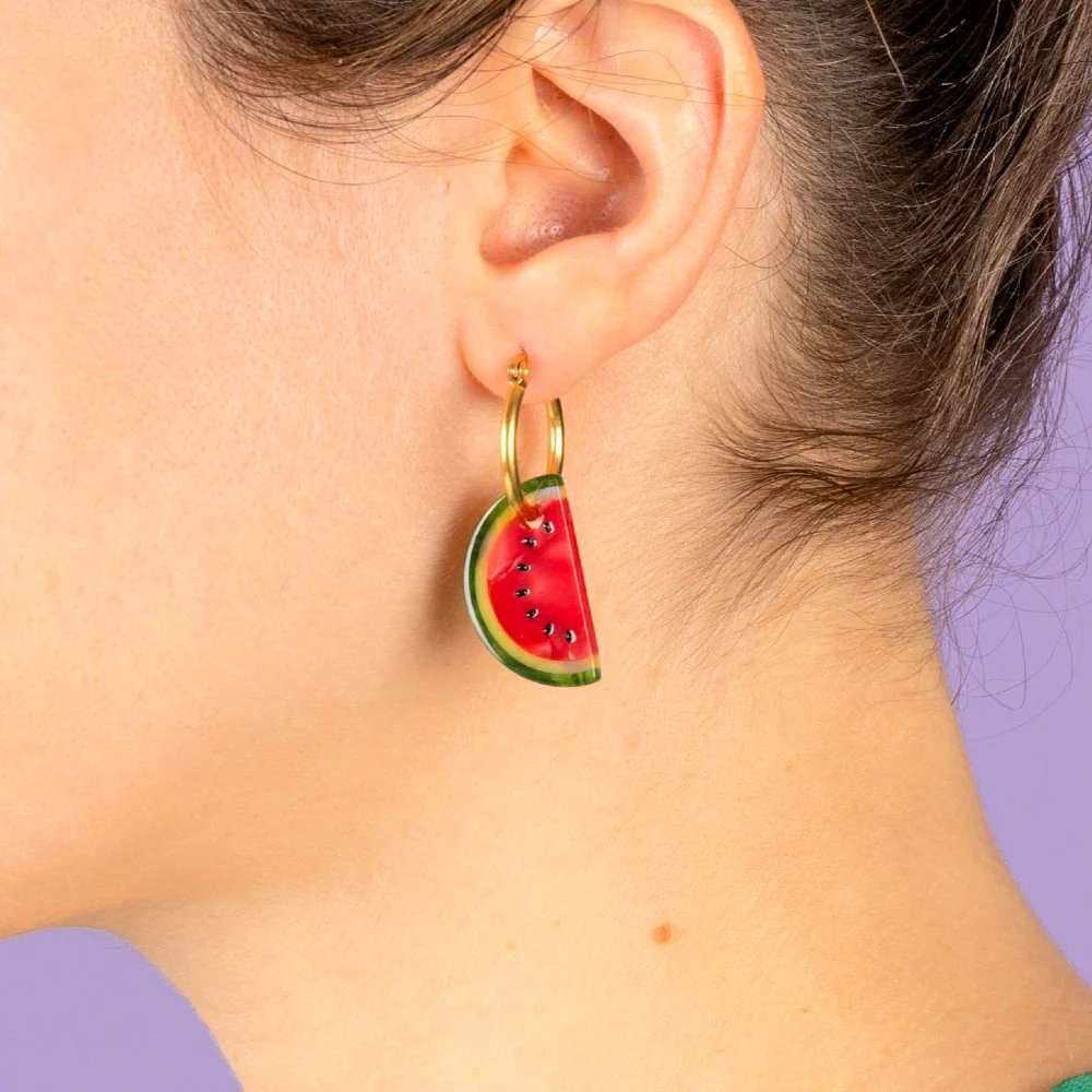 Boucles d'oreilles Pastèque