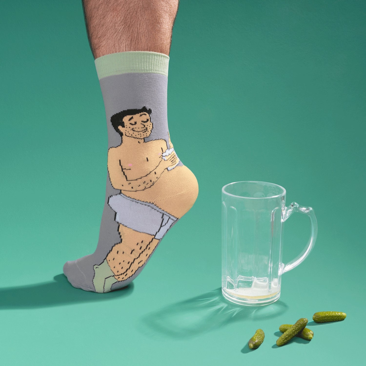 Chaussettes Bidon Bière - Blanc - Image 4