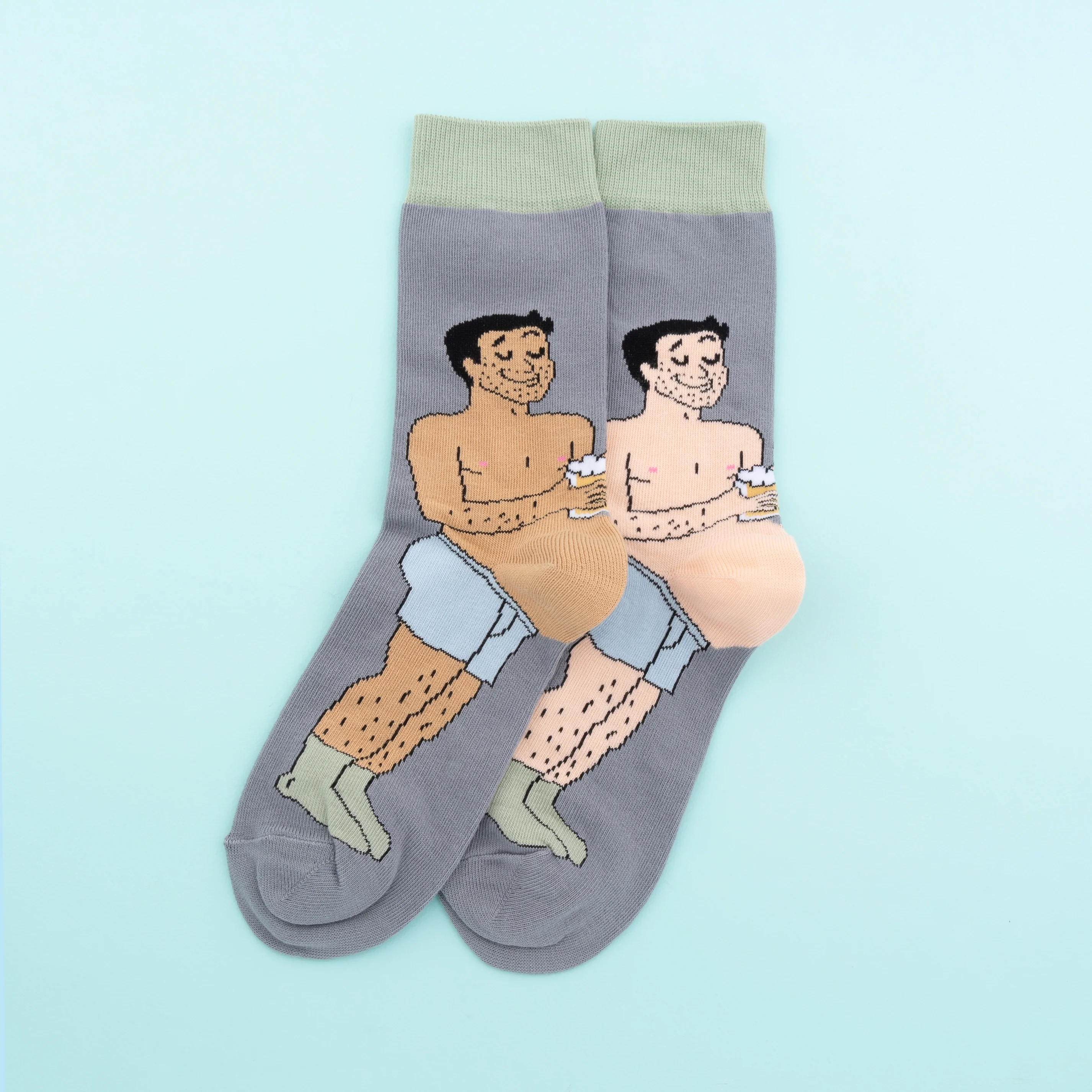 Chaussettes Bidon Bière - Blanc - Image 5