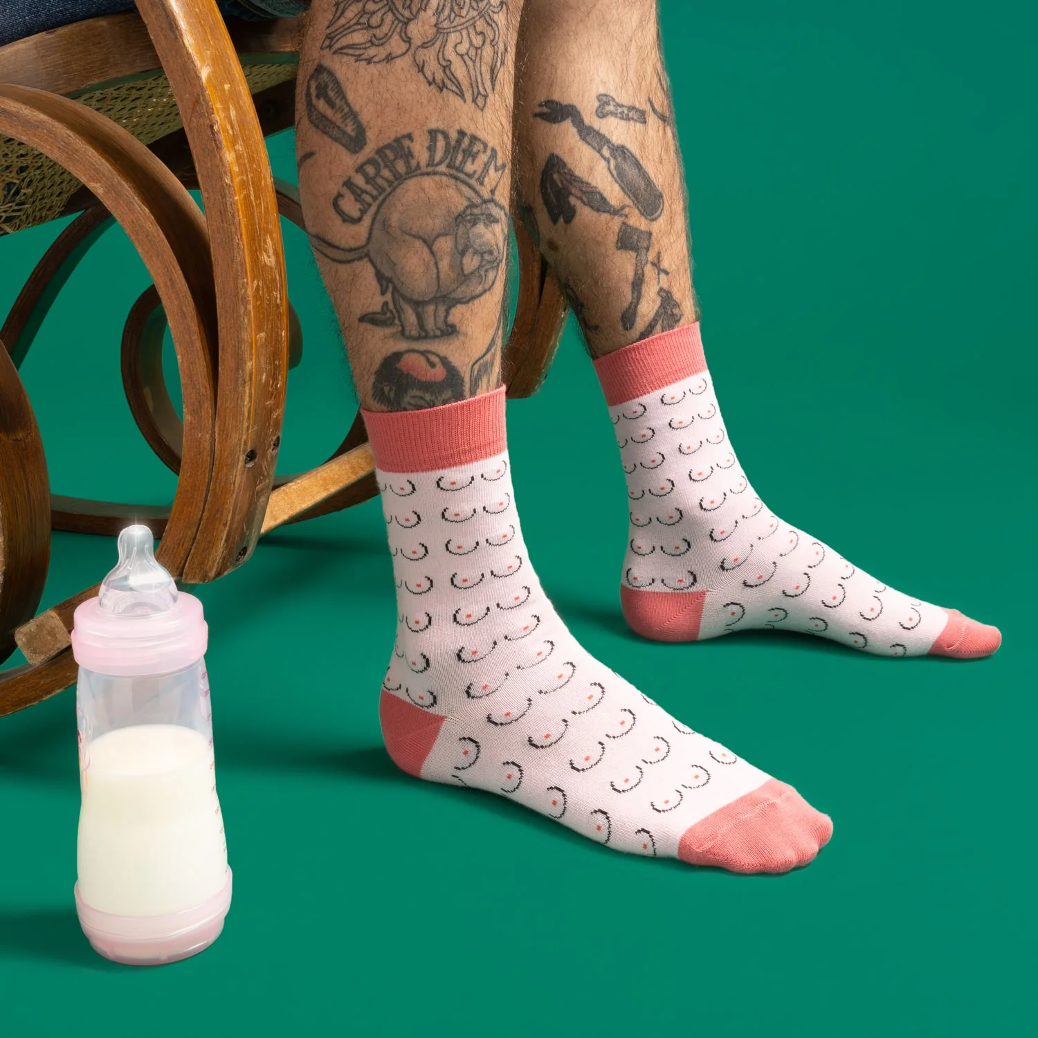 Chaussettes Seins - Blanc - Image 4