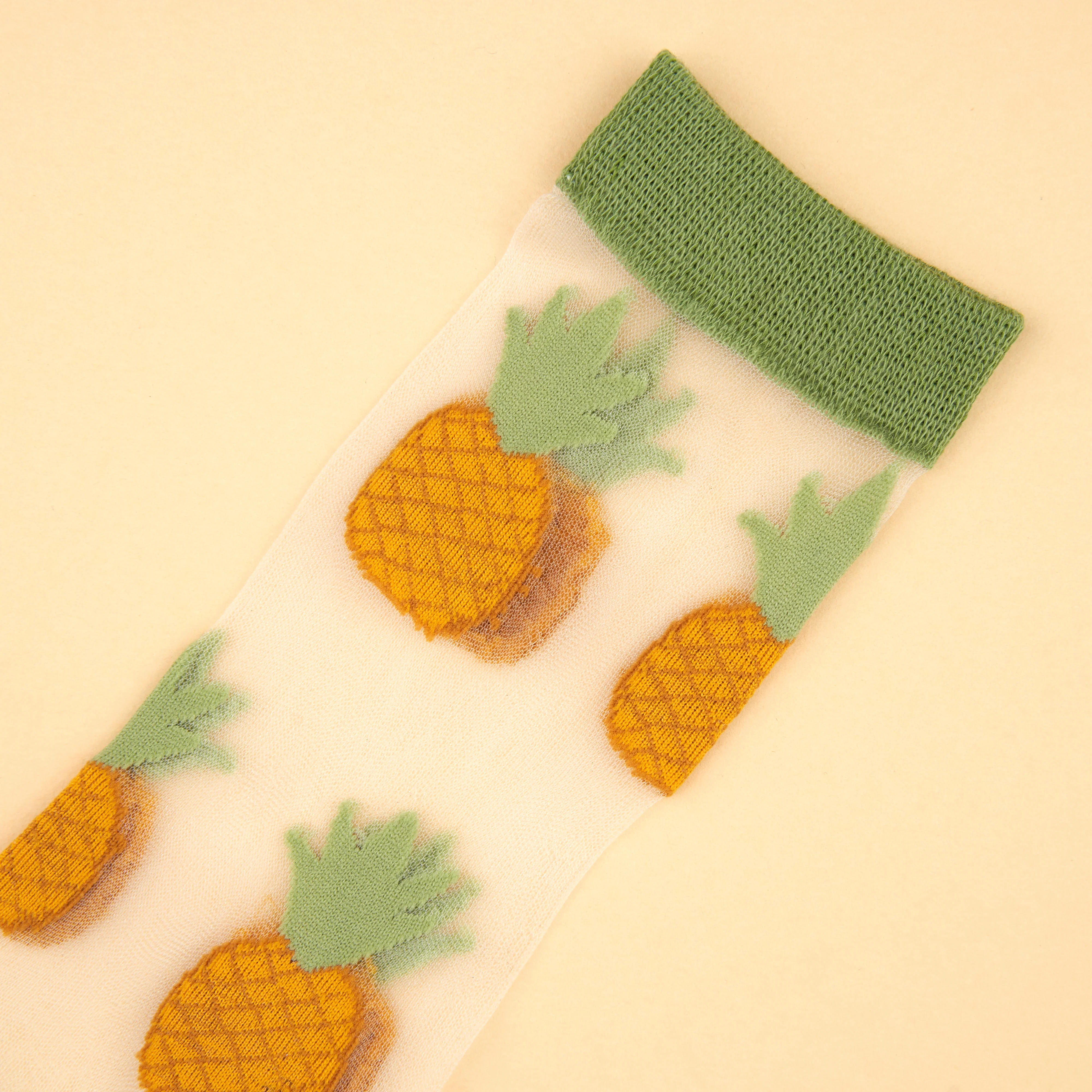Chaussettes transparentes Ananas - Image 2