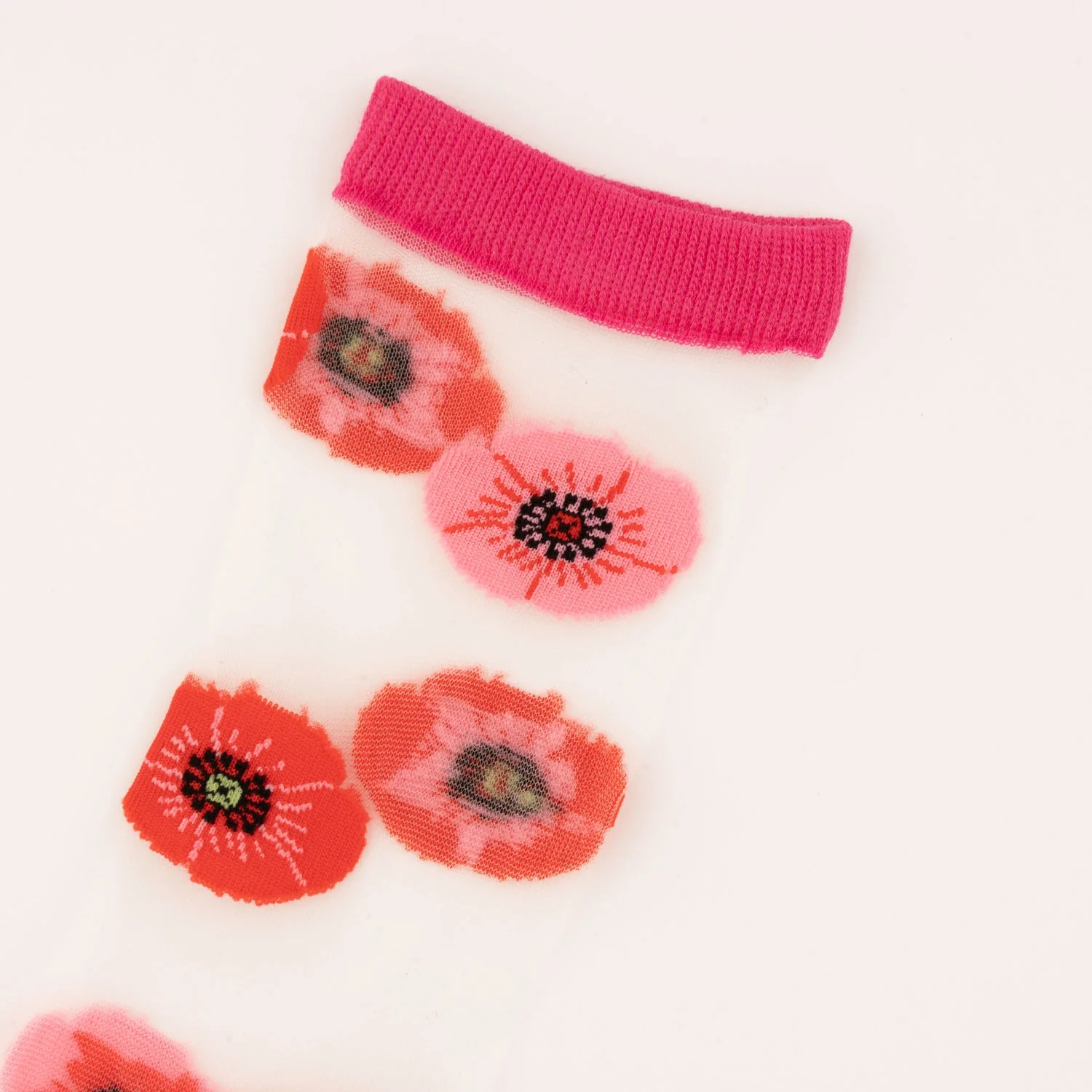Chaussettes transparentes Coquelicot - Image 4