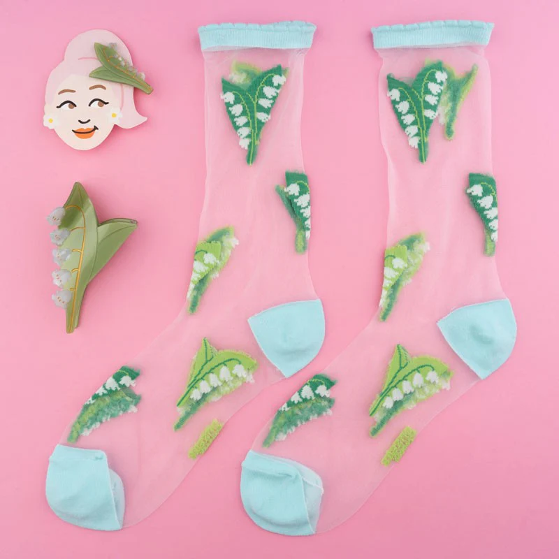 Chaussettes transparentes Muguet - Image 5