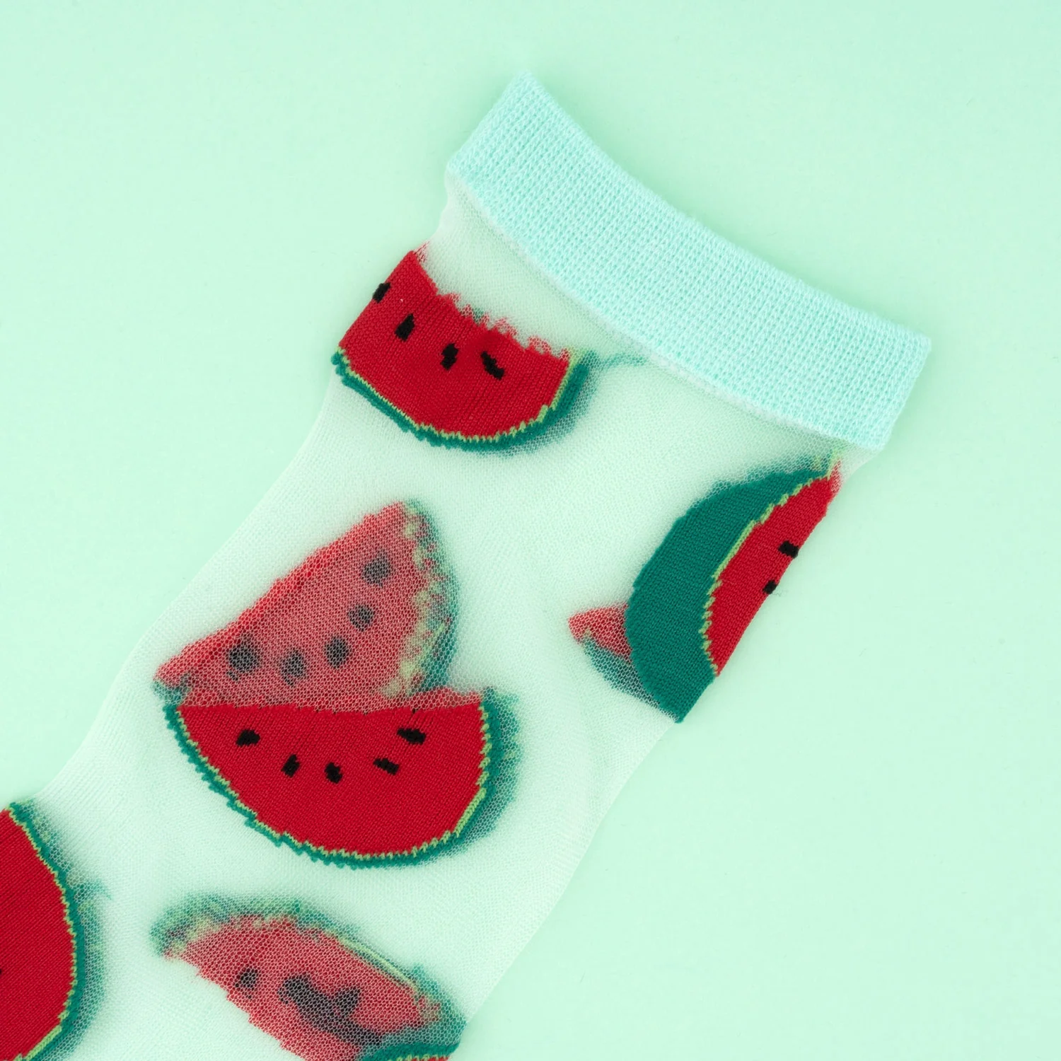 Chaussettes transparentes Pastèque - Image 3