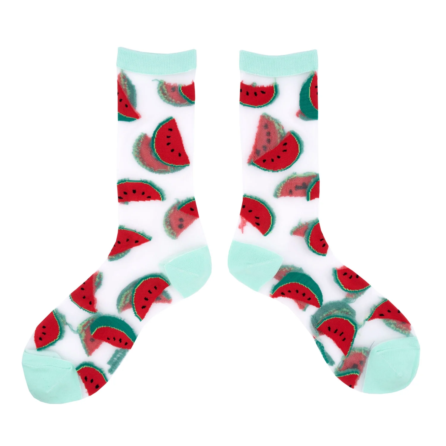 Chaussettes transparentes Pastèque - Image 4