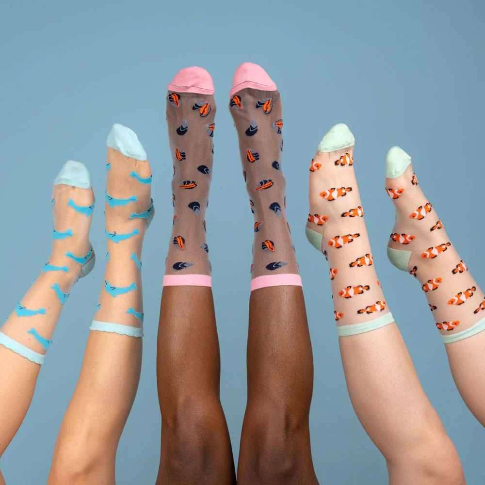 Chaussettes Transparentes Poisson Clown - Image 6