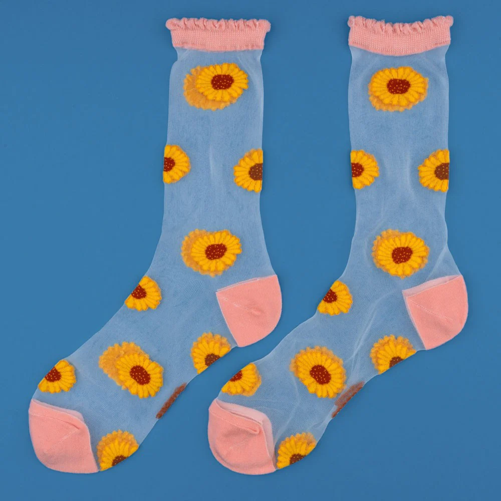 Chaussettes transparentes Tournesol - Image 2