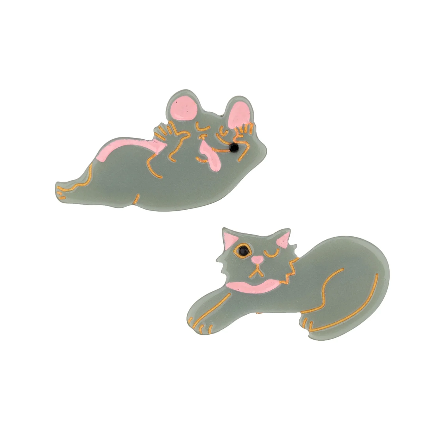Duo barrettes Chat & Souris Nananère - Image 5