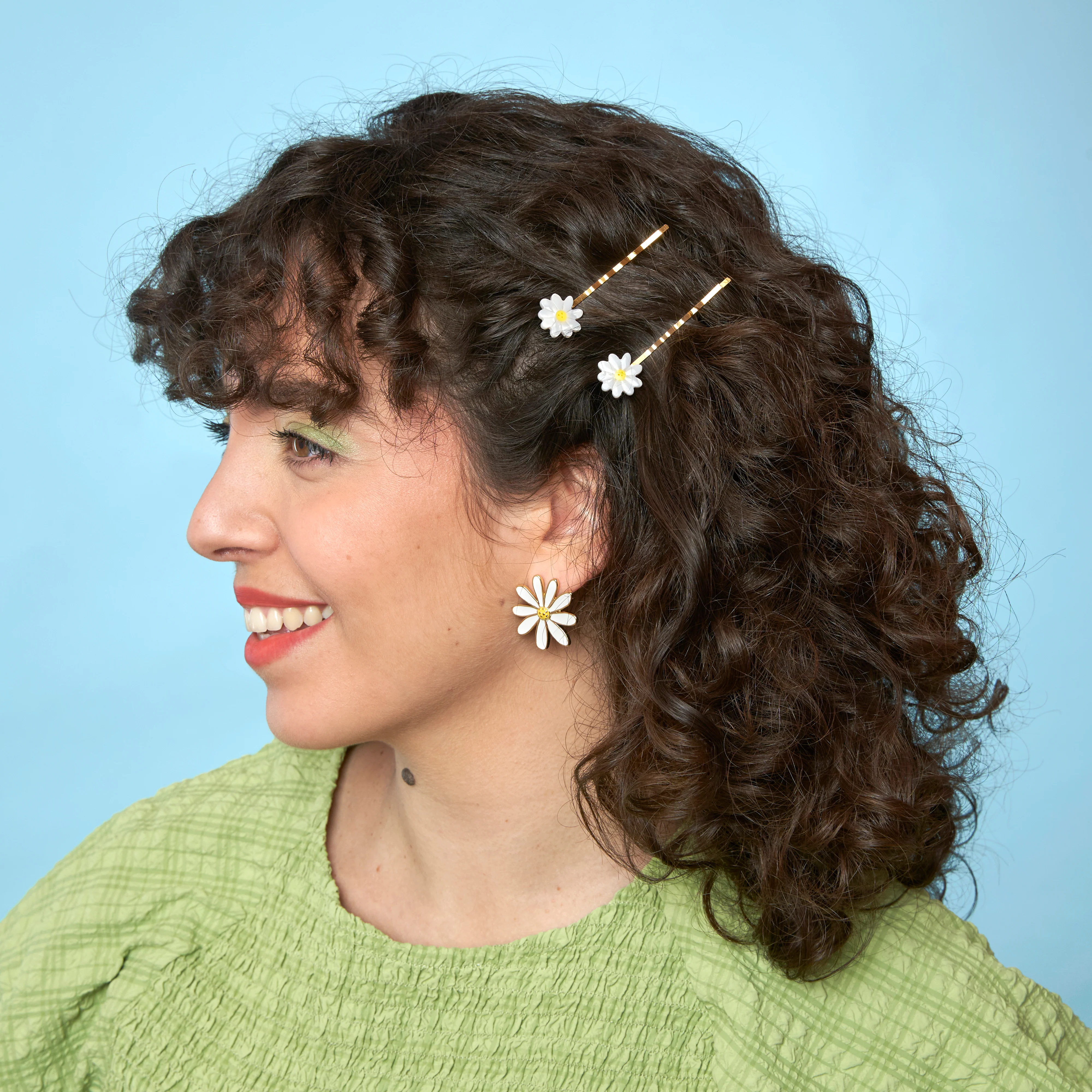 Duo Barrettes Fines Pâquerettes - Image 2
