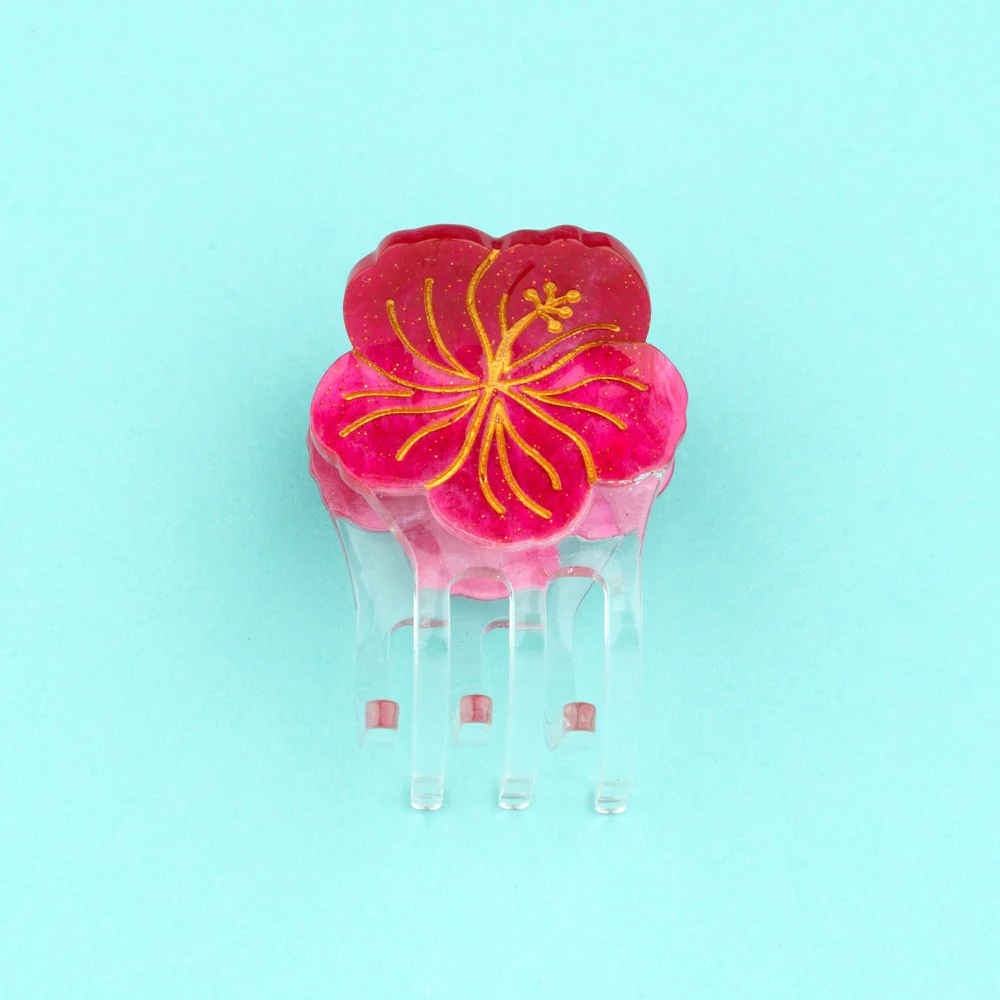 Mini pince à cheveux Hibiscus