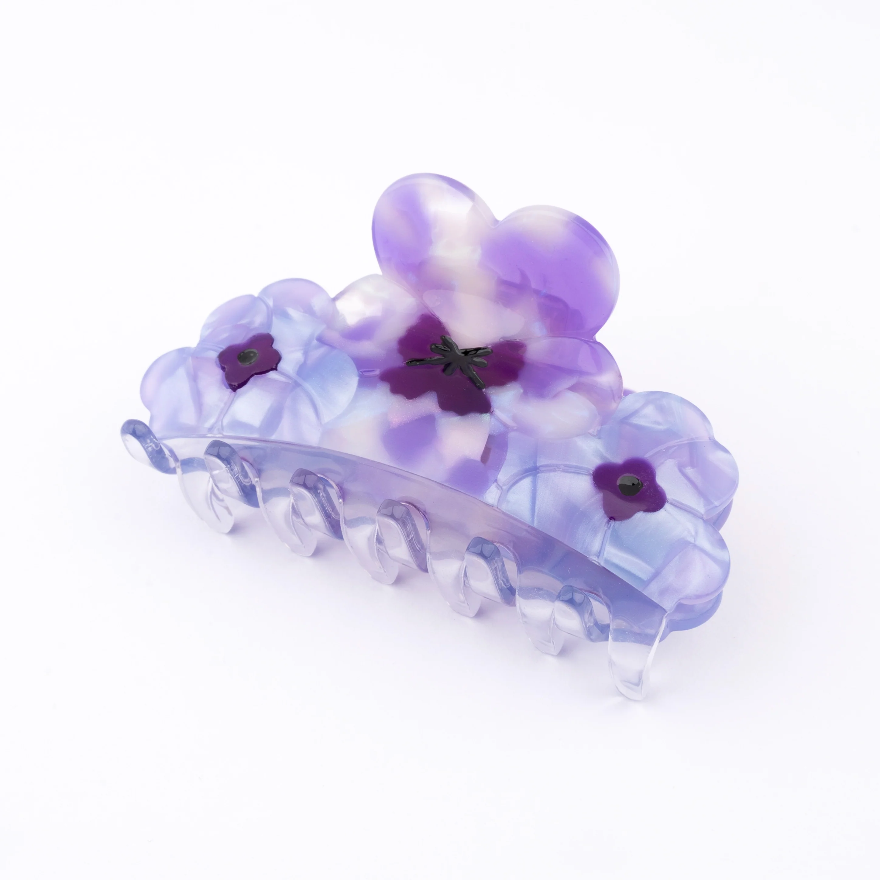 Pince à cheveux bouquet de Pensées - Image 5