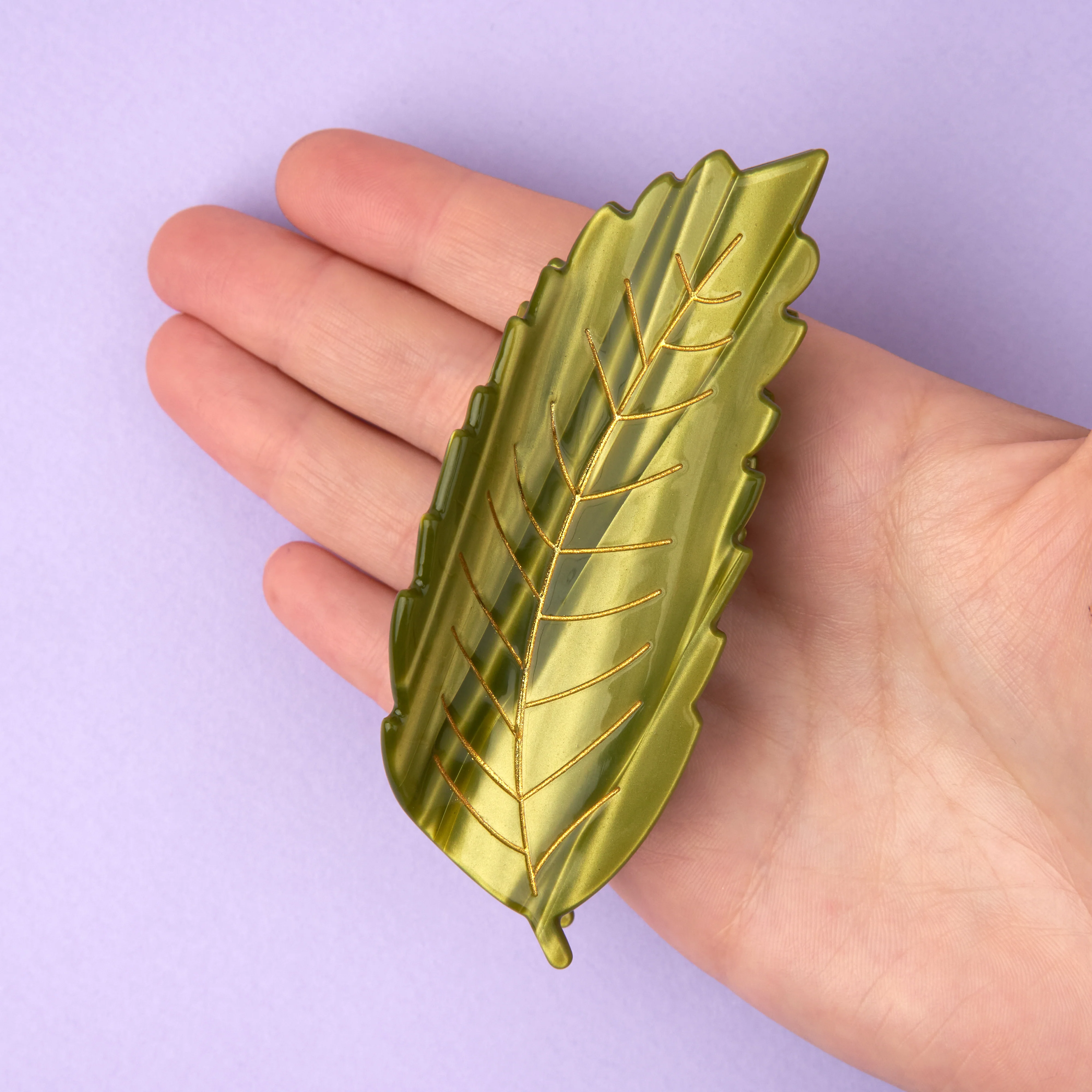 Pince à cheveux Feuille de châtaignier - Image 4