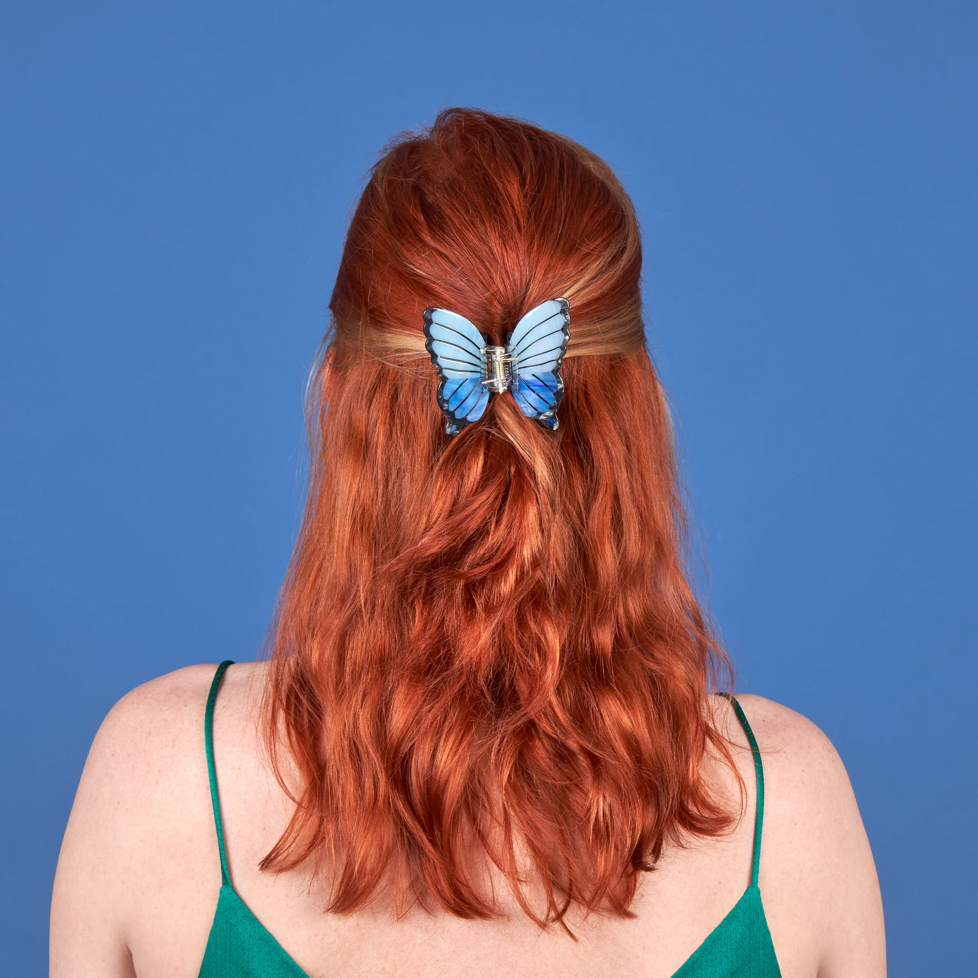 Pince à cheveux Papillon Bleu - Image 4