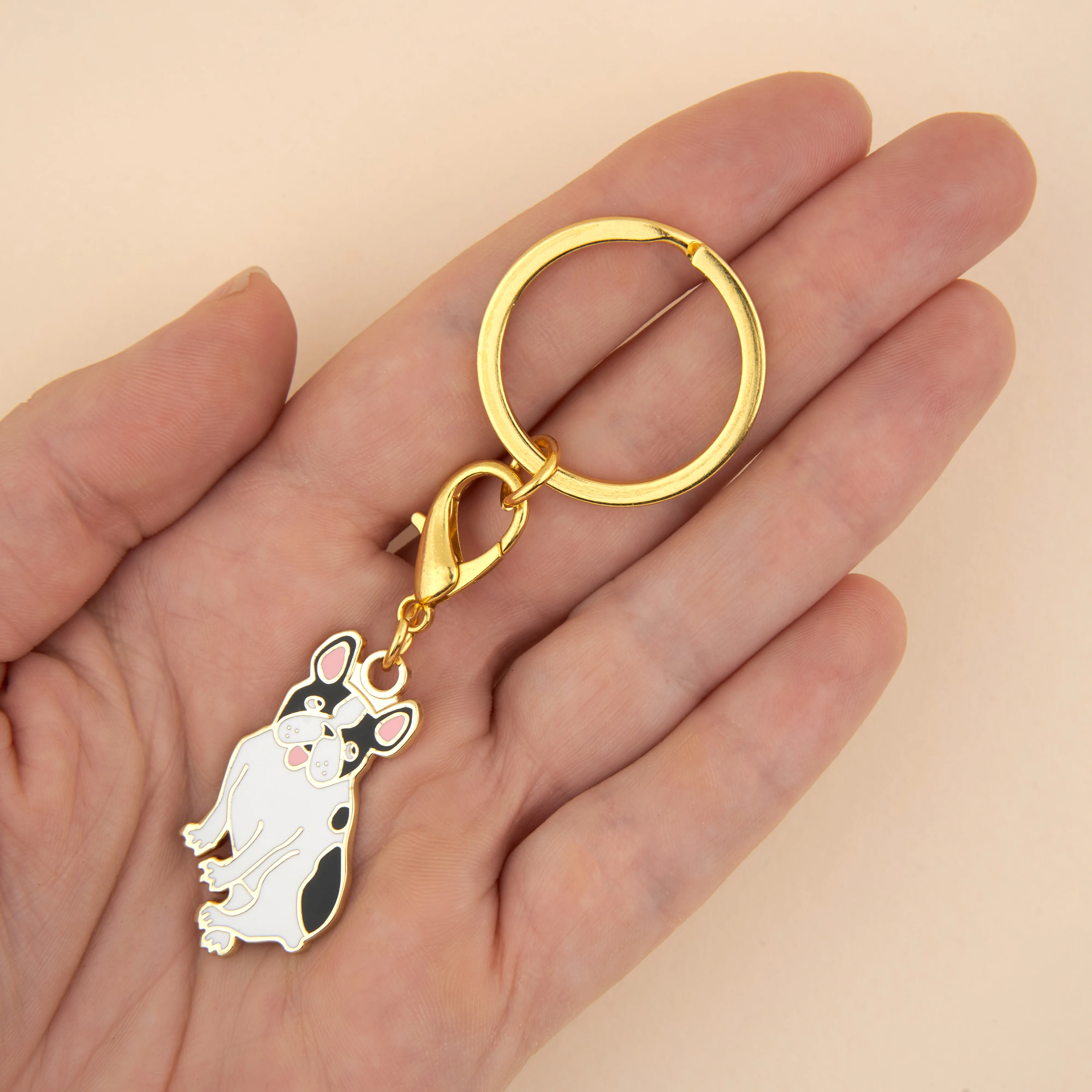 Porte-clé - Médaille Bouledogue - Image 3